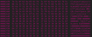 Hexdump of the malicious attachment