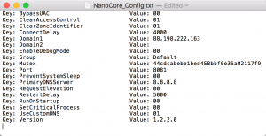 Figure 23: The NanoCore configuration, using Kevin Breen’s RATDecoders