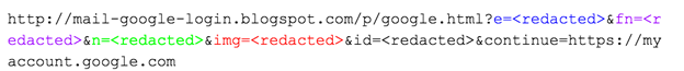 Figure 25: URL parameters in June campaign against Aric Toler