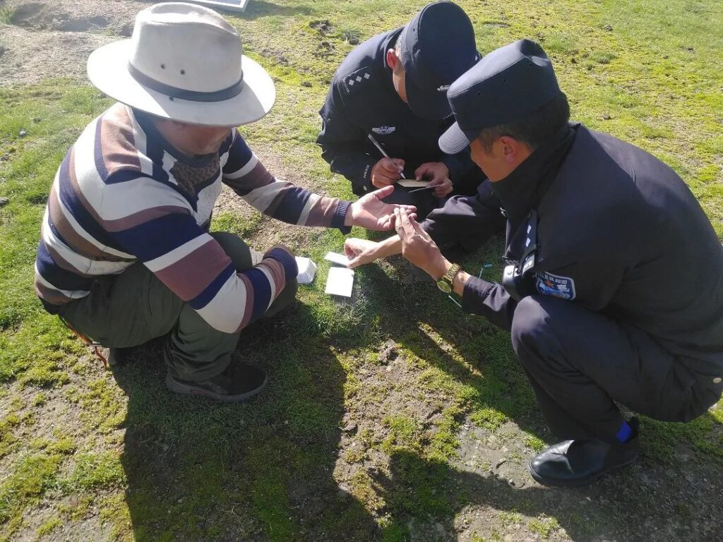 DNA collection in Nyainrong County.