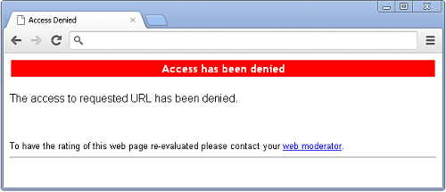 Figure 1: Block page seen on Yatanarpon Teleport when attempting to access restricted content in August 2012