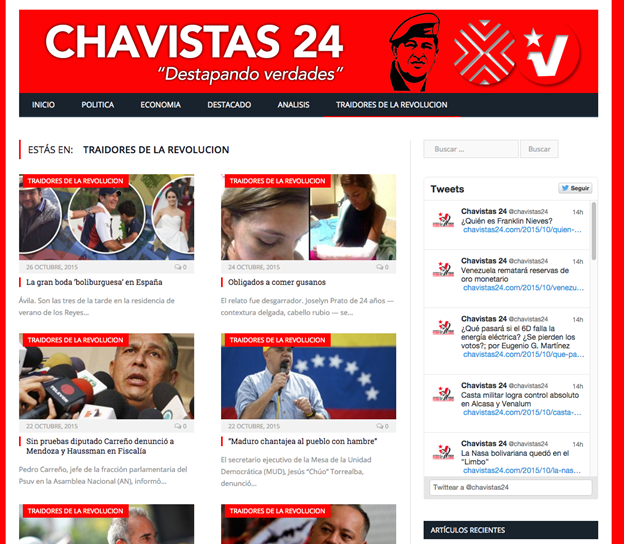 Image 30: Screenshot of Chavistas24.com