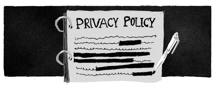 Illustration of a privacy policy.