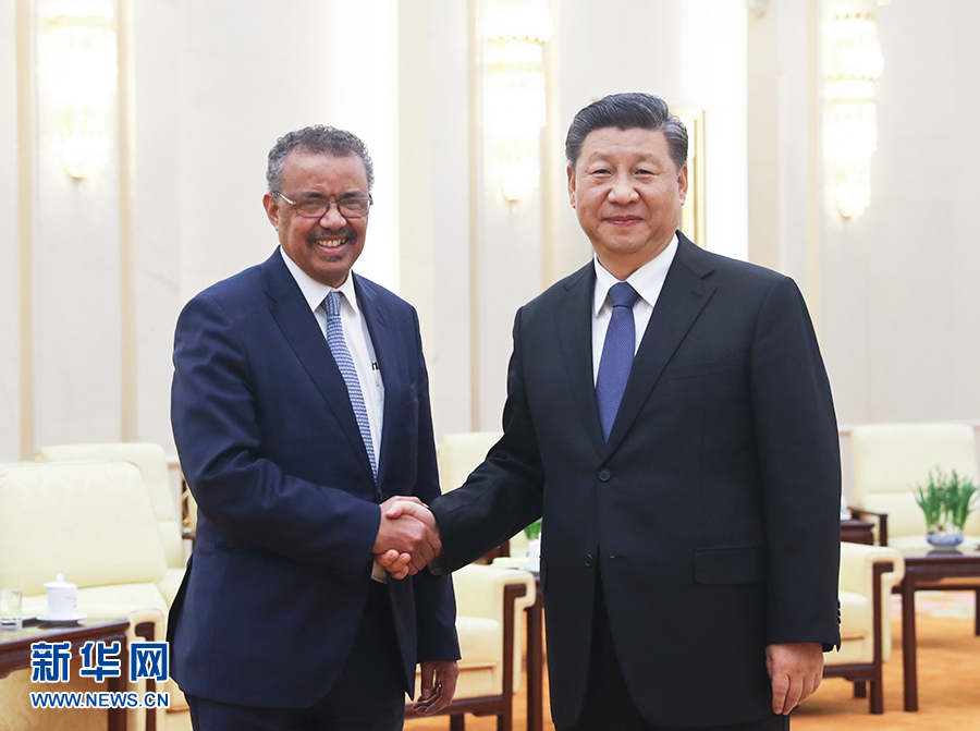 WHO Director-General Dr. Tedros Adhanom met with Chinese leadership including Xi Jinping