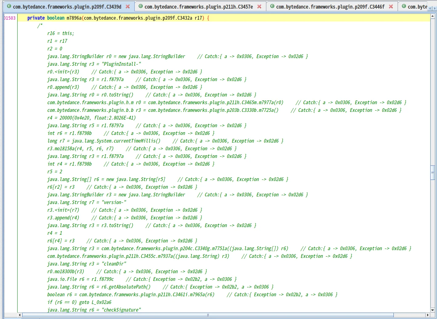 Screengrab of source code